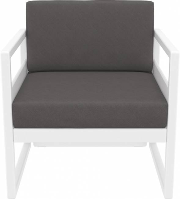 Комплект пластиковой мебели Mykonos белый, темно-серый