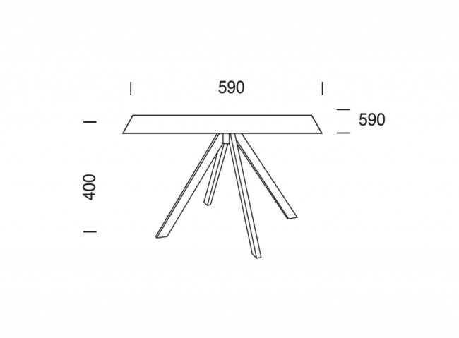 Столик ламинированный журнальный Tower 590х590х400 мм