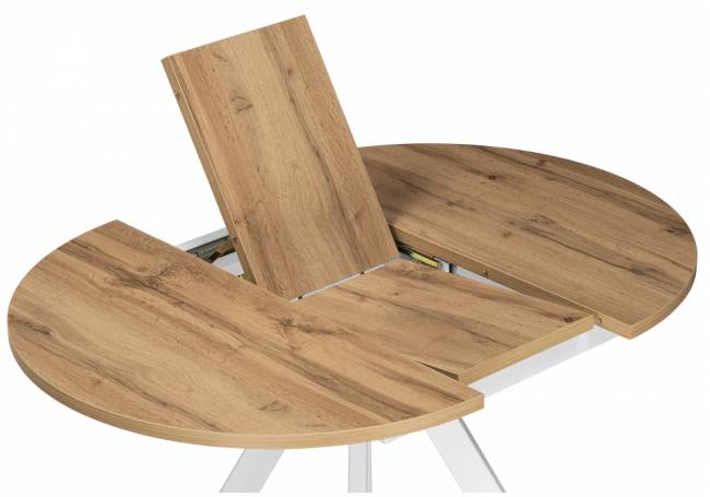 Стол деревянный Трейси 90(120)х90х75 дуб вотан / белый Стол деревянный Трейси 90(120)х90х75 дуб вотан / белый