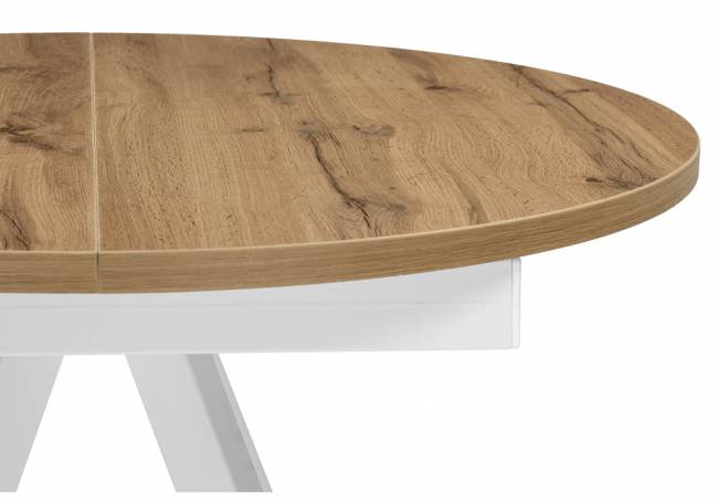 Стол деревянный Трейси 90(120)х90х75 дуб вотан / белый Стол деревянный Трейси 90(120)х90х75 дуб вотан / белый