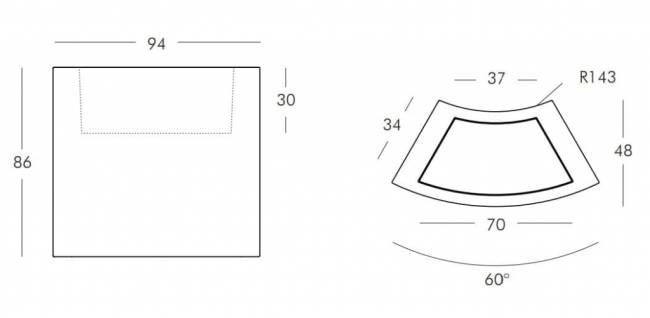 Стойка пластиковая барная светящаяся Ice Bar Lighting белый 940x480x860 мм