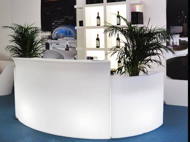 Стойка пластиковая барная светящаяся Ice Bar Lighting белый 940x480x860 мм