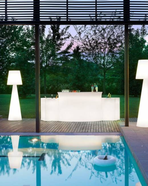 Стойка пластиковая барная светящаяся Ice Bar Lighting белый 940x480x860 мм