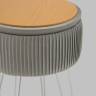 Пуф Астор серебристый серебряные ножки