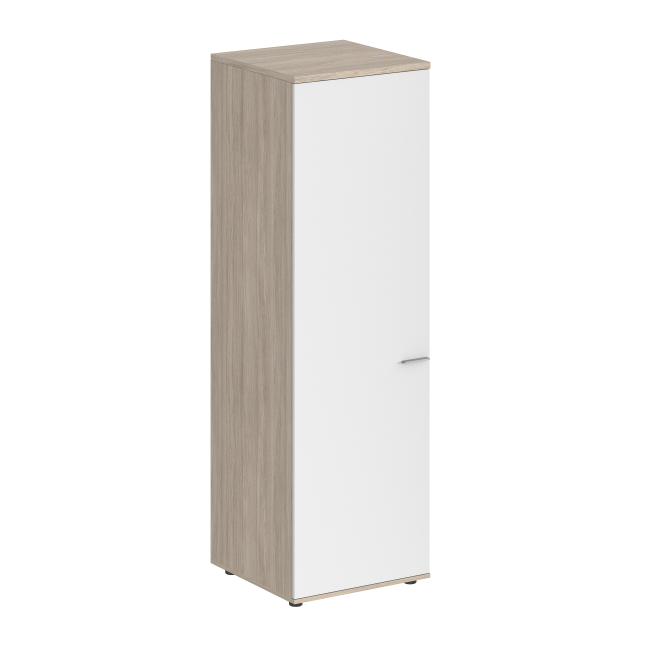 SG.823.OL.WH.L / Гардероб 600х600х1955, з.ст HDF, левый / корпус: дуб светлый; фасад: белый