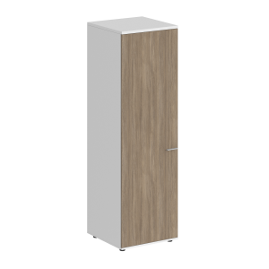 SG.826.WH.OD.L / Гардероб 600х600х1955, з.ст ЛДСП 16 мм, левый / корпус: белый; фасад: дуб темный