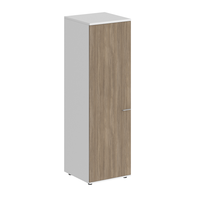 SG.826.WH.OD.L / Гардероб 600х600х1955, з.ст ЛДСП 16 мм, левый / корпус: белый; фасад: дуб темный