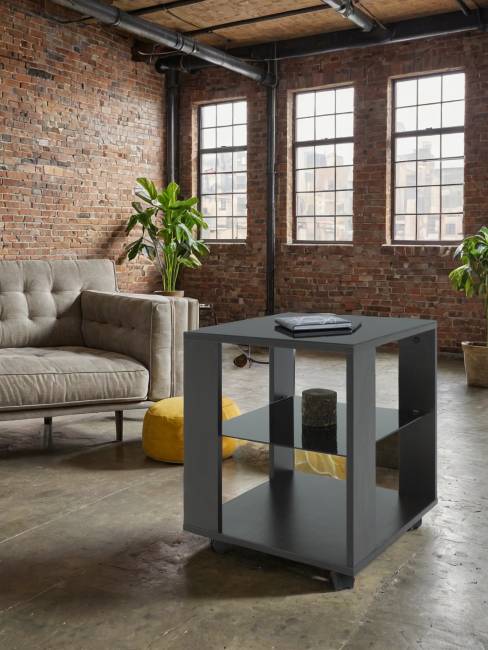 Стол журнальный BeautyStyle 6 венге/стекло черное