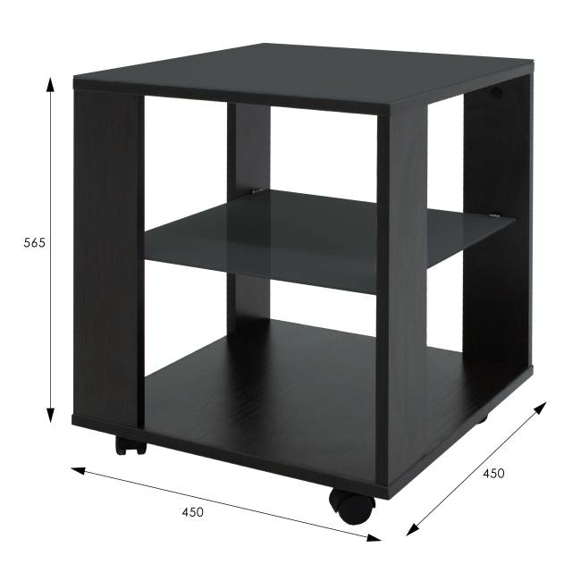 Стол журнальный BeautyStyle 6 венге/стекло черное