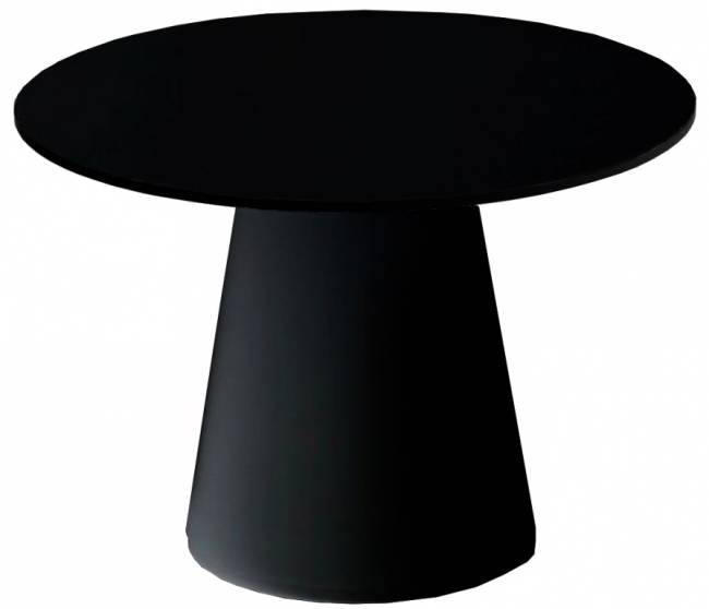 Столик ламинированный кофейный Roller Table черный Ø600х400 мм