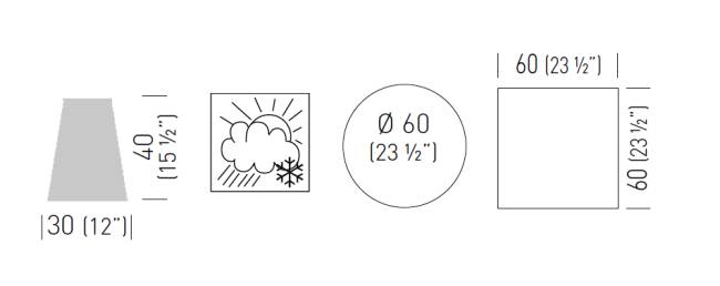 Столик ламинированный кофейный Roller Table черный Ø600х400 мм