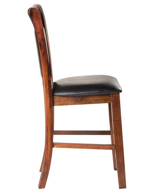 Стул полубарный DOBRIN ALAN COUNTER, эспрессо, чёрный