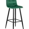 Стул барный DOBRIN NICOLE, черные матовые ножки, зелёный велюр (108-64)