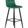 Стул барный DOBRIN NICOLE, черные матовые ножки, зелёный велюр (108-64)