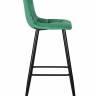 Стул барный DOBRIN NICOLE, черные матовые ножки, зелёный велюр (108-64)
