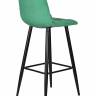 Стул барный DOBRIN NICOLE, черные матовые ножки, зелёный велюр (108-64)