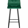 Стул барный DOBRIN NICOLE, черные матовые ножки, зелёный велюр (108-64)