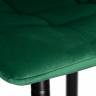 Стул барный DOBRIN NICOLE, черные матовые ножки, зелёный велюр (108-64)