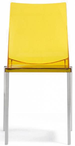 Стул прозрачный Kuadra желтый 460х530х840 мм