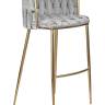 Набор 4 шт Стул барный DOBRIN EMMA GOLD, светло-серый велюр (135-37)