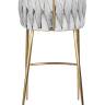 Набор 4 шт Стул барный DOBRIN EMMA GOLD, светло-серый велюр (135-37)