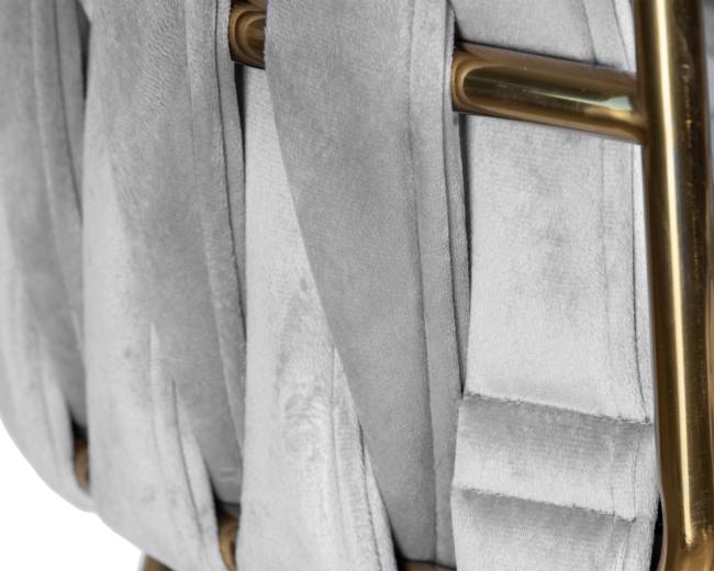 Набор 4 шт Стул барный DOBRIN EMMA GOLD, светло-серый велюр (135-37)