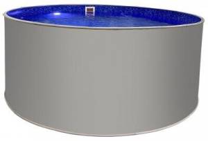Круглый бассейн вкапываемый Гигабасс 350х150см"Платина", чаша 0.6мм