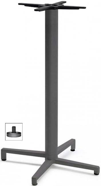 Подстолье металлическое барное Domino антрацит 490х540х1090 мм