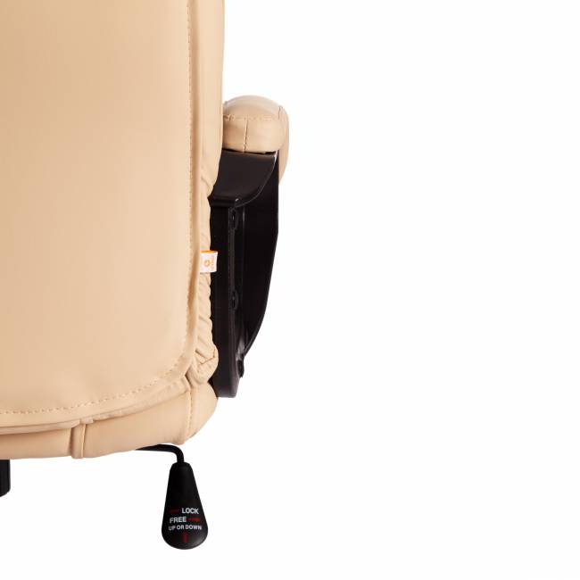 Кресло BERGAMO хром (22) кож/зам, бежевый, 36-34 бежевый кож/зам