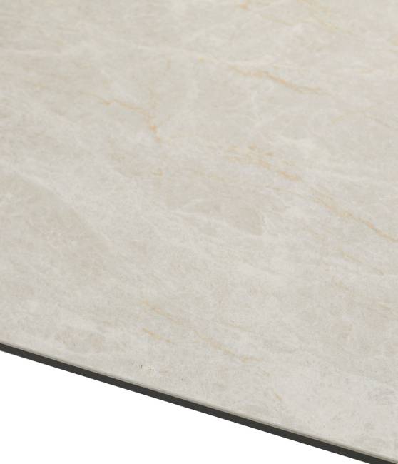Стол ASTRID 200 TL-102 Бежевый мрамор, испанская керамика / Темно-серый каркас, ®DISAUR