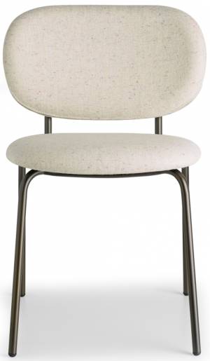 Стул металлический c обивкой Si-Si Bold бронзовый, белый 620х530х800 мм