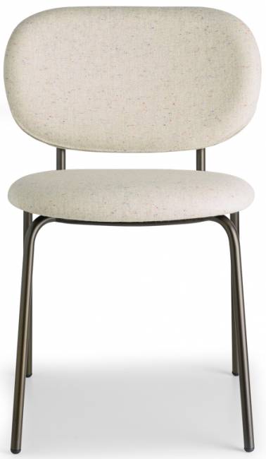 Стул металлический c обивкой Si-Si Bold бронзовый, белый 620х530х800 мм