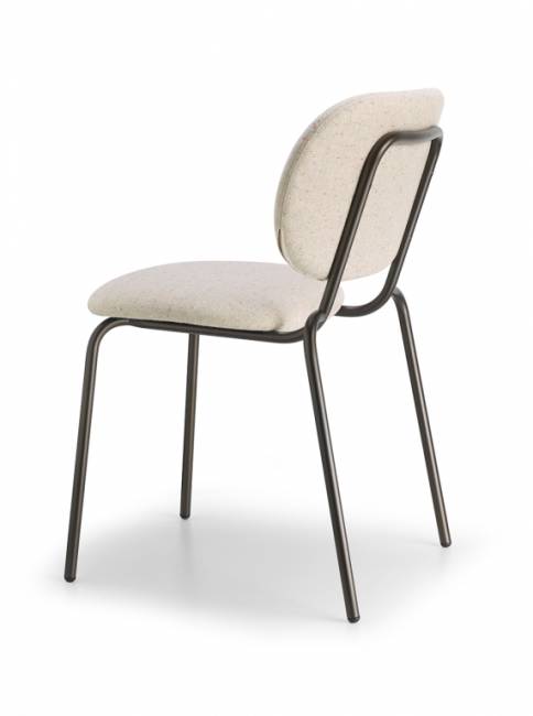 Стул металлический c обивкой Si-Si Bold бронзовый, белый 620х530х800 мм