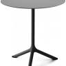 Стол ламинированный обеденный Tripe черный, светло-серый Ø700х740 мм