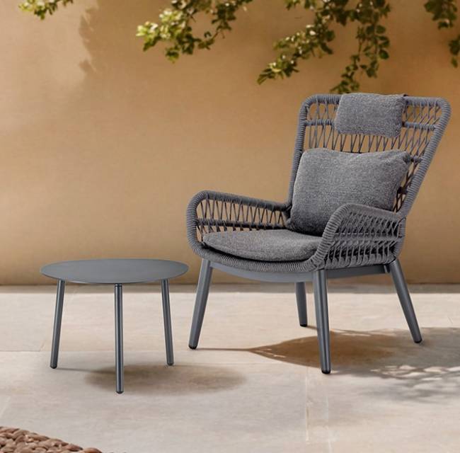 Столик металлический кофейный Island антрацит 550х450х400 мм