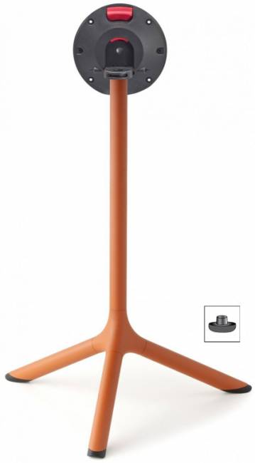 Стол ламинированный обеденный складной Tripe Folding терракотовый, черный мрамор Сахара 600х600х740 мм Стол ламинированный обеденный складной Tripe Folding терракотовый, черный мрамор Сахара 600х600х740 мм