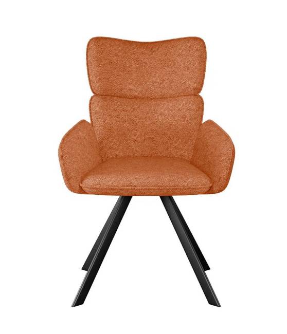 Стул DikLine 501 поворотный NS Rust терракотовый, ножки черные