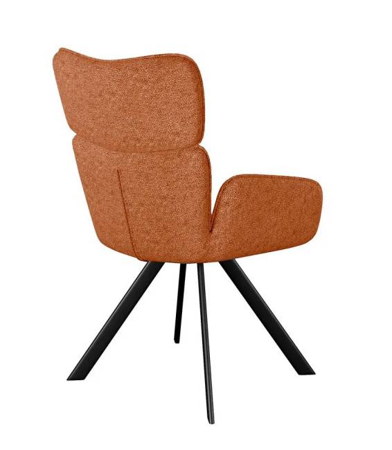 Стул DikLine 501 поворотный NS Rust терракотовый, ножки черные