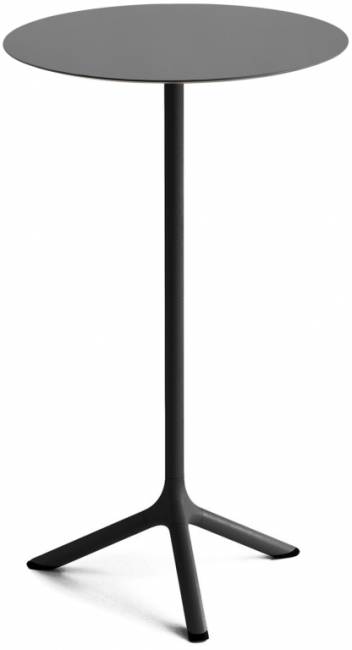 Стол ламинированный барный складной Tripe Folding черный, антрацит Ø600х1100 мм