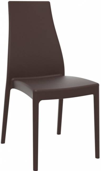 Стул пластиковый Miranda коричневый 450х560х940 мм