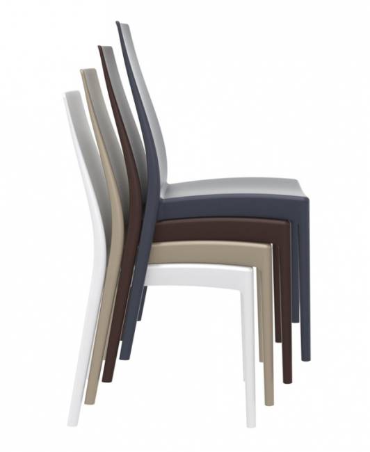 Стул пластиковый Miranda коричневый 450х560х940 мм