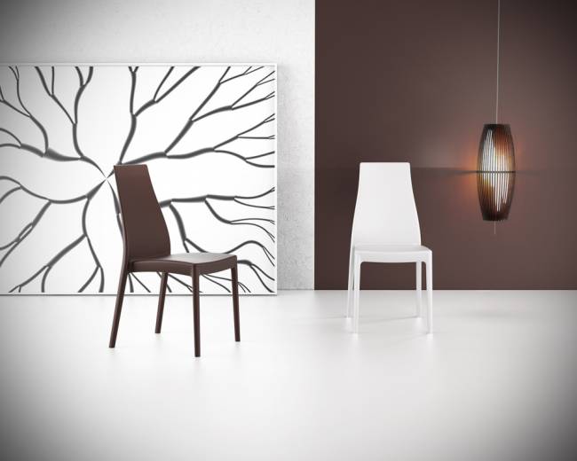 Стул пластиковый Miranda коричневый 450х560х940 мм