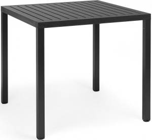 Стол пластиковый обеденный Cube 80 антрацит 800х800х754 мм