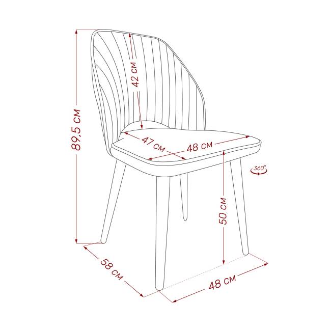 Стул Leset Арман 360 (поворотный механизм) Синий Чёрный