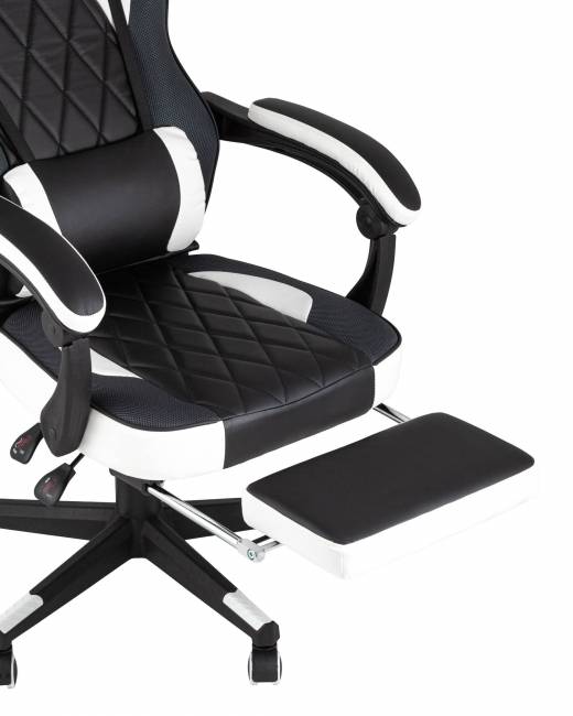 Кресло игровое TopChairs Virage черно-белое