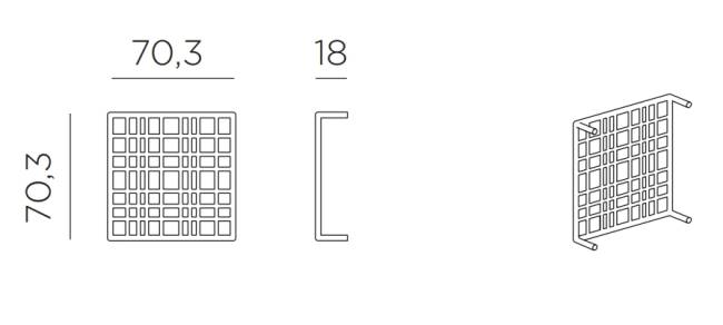 Модуль пластиковый для кашпо Sipario Modulo терра 703х180х703 мм Модуль пластиковый для кашпо Sipario Modulo терра 703х180х703 мм