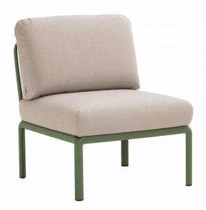 Модуль центральный пластиковый с подушками Komodo Elemento Centrale агава, холст 720х780х880 мм