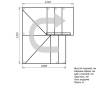 Модульная малогабаритная лестница Эксклюзив 3060-3240, Белый, Дуб, Крашеная, шаг 180