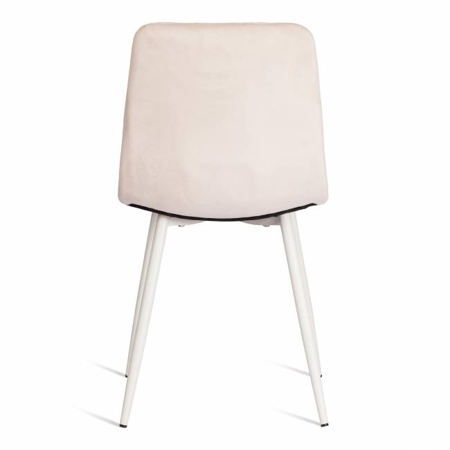 Стул CHILLY (mod. 7094-1) / 1 шт. в упаковке вельвет/металл, 44,5х52,5х86 см, beige (бежевый) HLR2 / белый