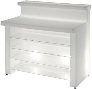 Стойка пластиковая барная светящаяся Break Line Lighting белый 1200x750x1100 мм